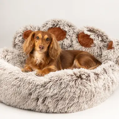 Cama Patita — Grande · 70 cm · Felpa beige